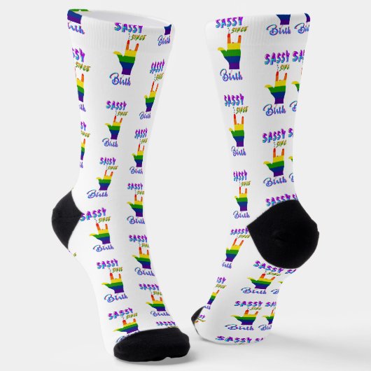 Sassy seit Geburt Socken (Gewinkelt)