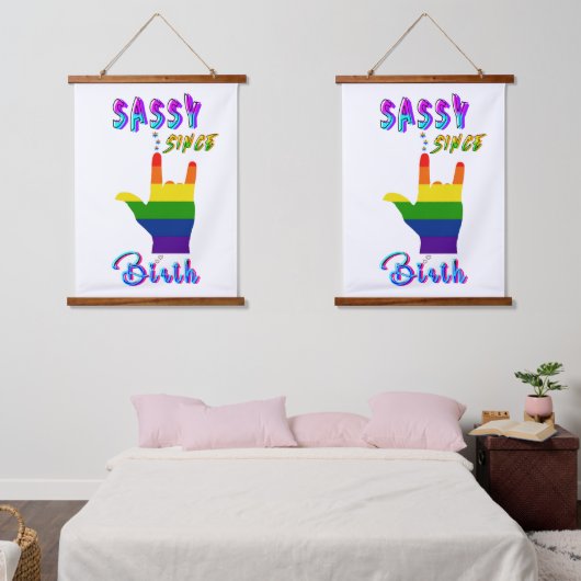 Sassy seit Geburt Wandteppich Mit Holzrahmen (Schlafzimmer)