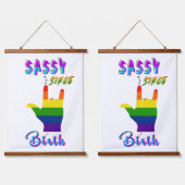 Sassy seit Geburt Wandteppich Mit Holzrahmen (Doppelt)