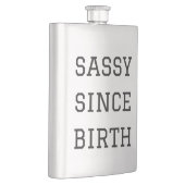 Sassy seit Geburts-Spaß-Illustrations-Flasche Flachmann (Rechts)