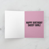 SASSY SEIT GEBURTSTAG GREETING CARDS KARTE (Innenseite)