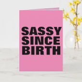 SASSY SEIT GEBURTSTAG GREETING CARDS KARTE (Gelbe Blume)