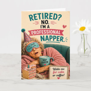 Sassy Senior Geburtstag Nimm ein Nickerchen Karte
