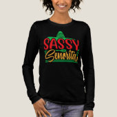 Sassy Senorita Celebrates Cinco De Mayo Fiesta Tri-Blend Shirt (Vorderseite)