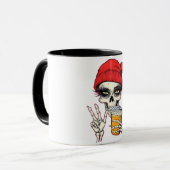 Sassy Skeleton Coffee Tasse - Goth Girl Vibes (Vorderseite Links)