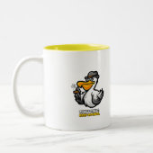 Sassy Smoking Pelican Art | Motivati "Behalt Movin Zweifarbige Tasse (Links)
