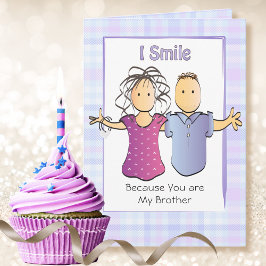 Sassy Snarky Brother Cartoon Funny Birthday Karte