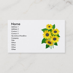 Sassy Sonnenblumen - Visitenkarten Visitenkarte