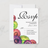 Sassy Spring Flowers Moderne Wedding RSVP Card (Vorderseite)