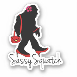Sassy Squatch, Bigfoot, Yeti, Sasquatch Aufkleber