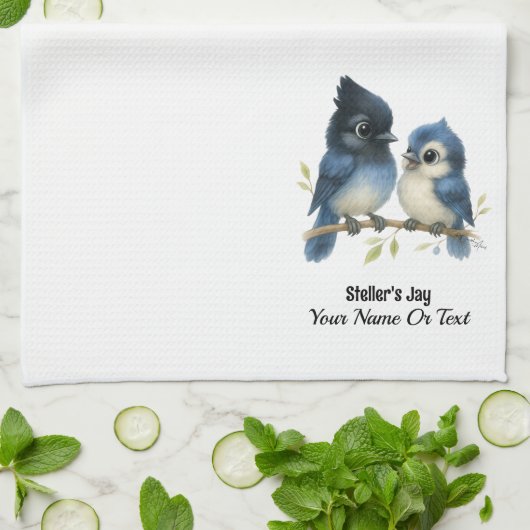 Sassy Steller-Jay Geschirrtuch (Gefaltet)