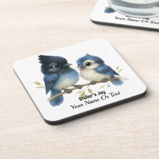 Sassy Steller-Jay Getränkeuntersetzer (Linke Seite)