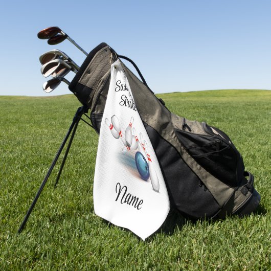 Sassy Strike Personalisiert Bowling Handtuch (Gras)