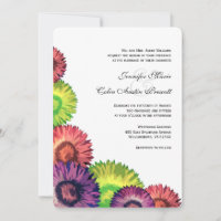Sassy Summer Blume Moderne Hochzeitseinladung