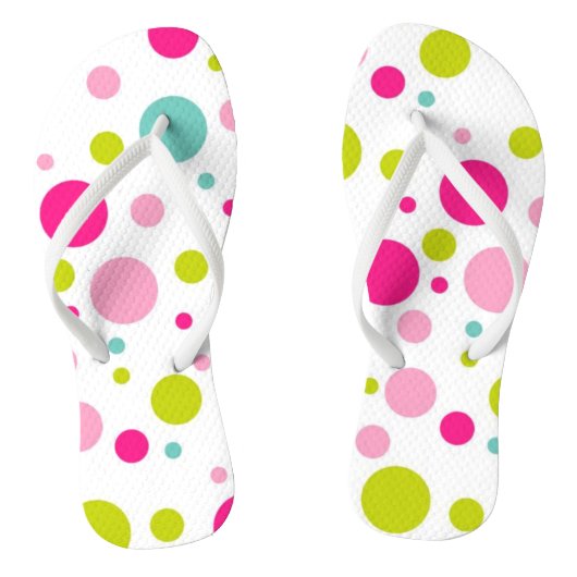 Sassy Summer Polka Dot Flip Flops Badesandalen (Fußbett)