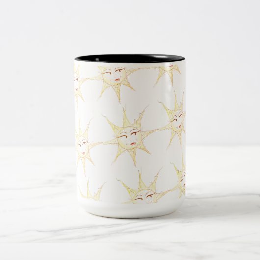 Sassy sun - Multi-Image Zweifarbige Tasse (Mittel)