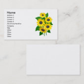 Sassy Sunblumen Business Cards Visitenkarte (Vorne/Hinten)