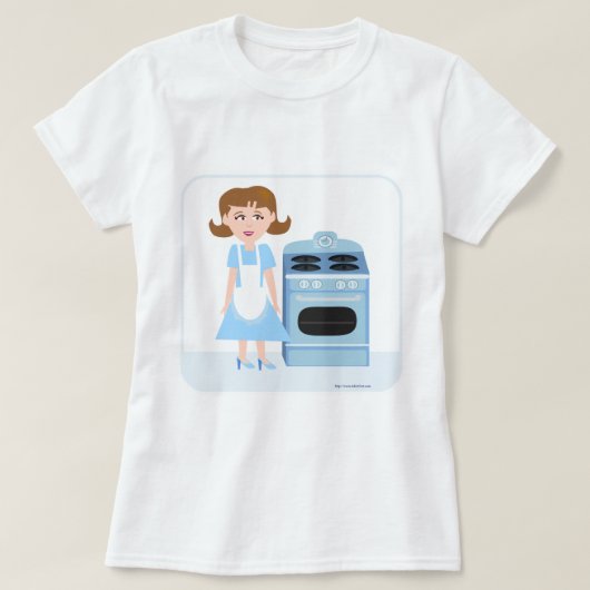 Sassy Sweet Fifties Hausfrau Kitsch Art T-Shirt (Design vorne)