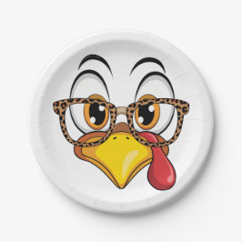 Sassy Thanksgiving Turkey Pappteller