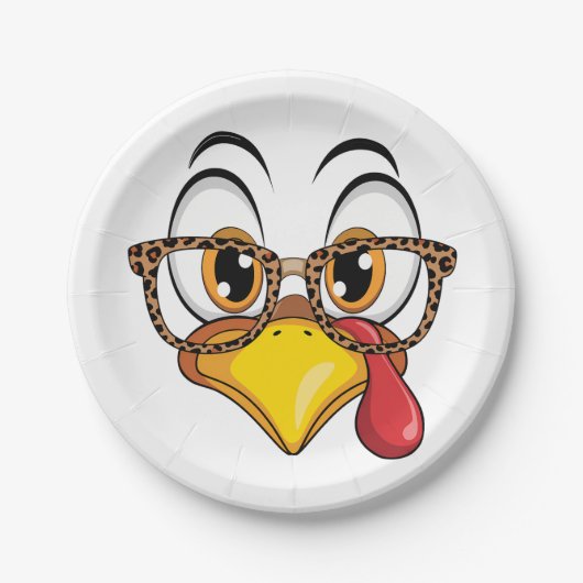Sassy Thanksgiving Turkey  Pappteller (Vorderseite)