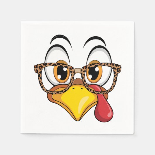 Sassy Thanksgiving Turkey  Serviette (Vorderseite)