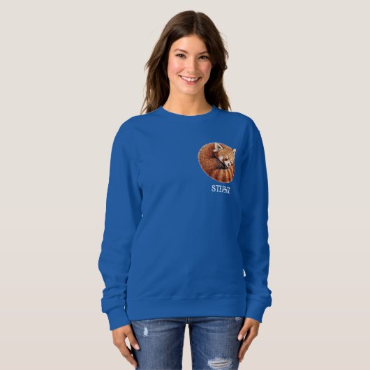 Sassy Tier Roter Panda Sweatshirt (Vorne ganz)