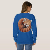 Sassy Tier Roter Panda Sweatshirt (Schwarz voll)