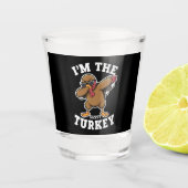 Sassy Turkey Matching Family Erntedank Party Schnapsglas (Vorderseite)