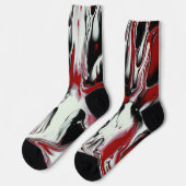 SASSY UND HEY RED SCHWARZ-WEISS FIERY SOCKEN (Linkes Detail)