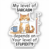 Sassy und Niedliche Orangenkatze Aufkleber (Vorderseite)