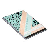 Sassy| Ungeeignete Gedanken| Peach & Aqua Spots Notizblock (Rechte Seite)