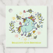 Sassy Unicorn Magical Birthday Geschenkanhänger (Vorderseite)