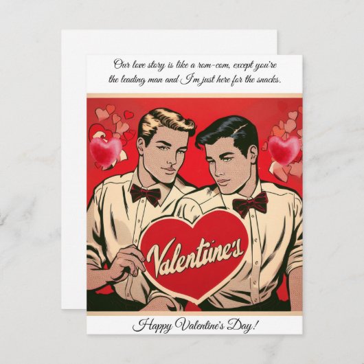 Sassy Valentinstag Mitteilungskarte (Vorne/Hinten)