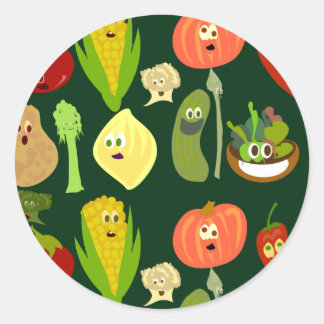 Sassy Veggies! Runder Aufkleber