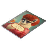 Sassy Vintag Funny Llama Spiral Notebook Notizblock (Linke Seite)