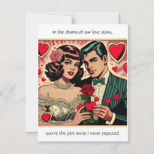 Sassy Vintage Valentinstagskarte mit Zitat Mitteilungskarte