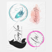 Sassy Vixen-Logo-kundenspezifische Fleece-Decke, Fleecedecke (Vorderseite)