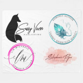 Sassy Vixen-Logo-kundenspezifische Fleece-Decke, Fleecedecke (Vorderseite (Horizontal))
