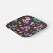 Sassy Witch Moped Pattern - Niedliche Pastelhexen Pappteller (Gewinkelt)