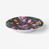 Sassy Witch Moped Pattern - Niedliche Pastelhexen Pappteller (Gewinkelt)