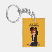 Sassy Witwe Halloween Design Schlüsselanhänger (Vorderseite links)
