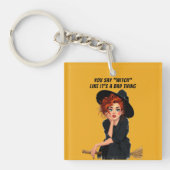 Sassy Witwe Halloween Design Schlüsselanhänger (Vorderseite)