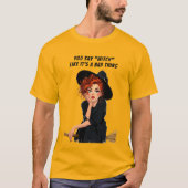 Sassy Witwe Halloween Design T-Shirt (Vorderseite)