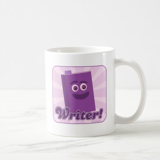 Sassy Writer Lila Happy Book Cartoon Kaffeetasse (Rechts)