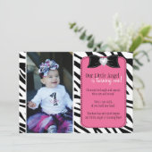 Sassy Zebra Einladung (Stehend Vorderseite)