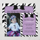 Sassy Zebra Geburtstagsparty Einladung (Vorne/Hinten)