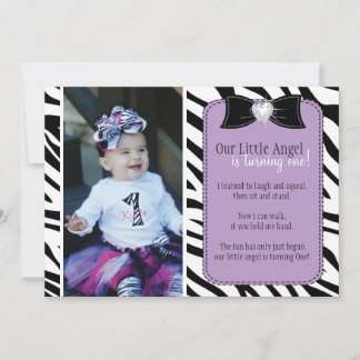 Sassy Zebra Geburtstagsparty Einladung