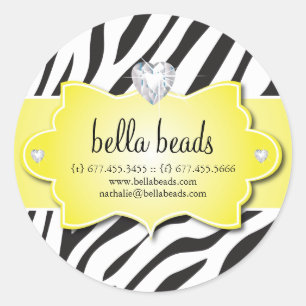 Sassy Zebra Jewelry Designer Stickers