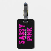 SassyPink Taschenumbau Gepäckanhänger (Rückseite vertikal)