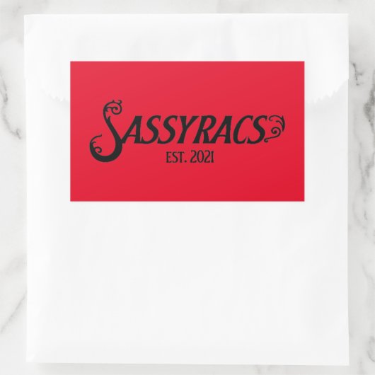 Sassyracs Rechteckiger Aufkleber (Tasche)